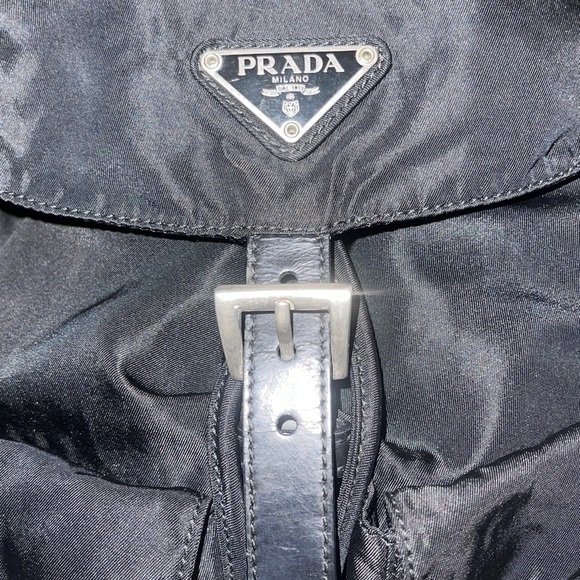 Black Vintage Prada Tessuto Nylon Backpack Unisex (Small Size) w/ AD COA main image 8